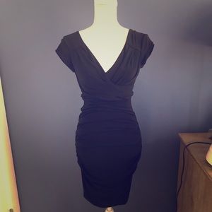 BCBG Maxazria Ribbed Black Dress Size S